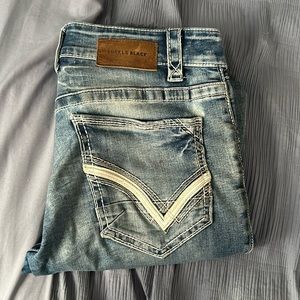 Men’s Buckle Black light blue bootcut jeans